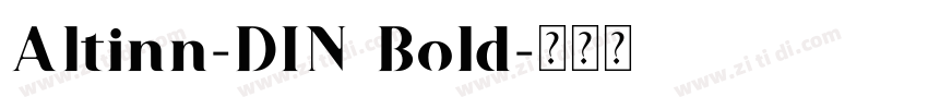 Altinn-DIN Bold字体转换